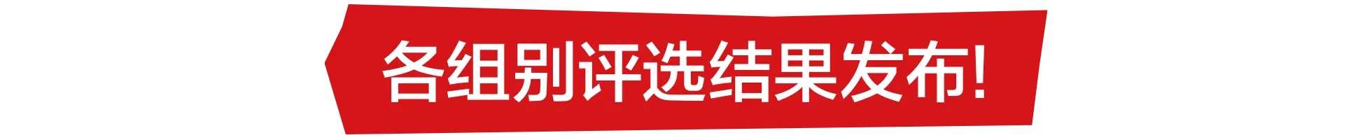 各组别评选结果发布!