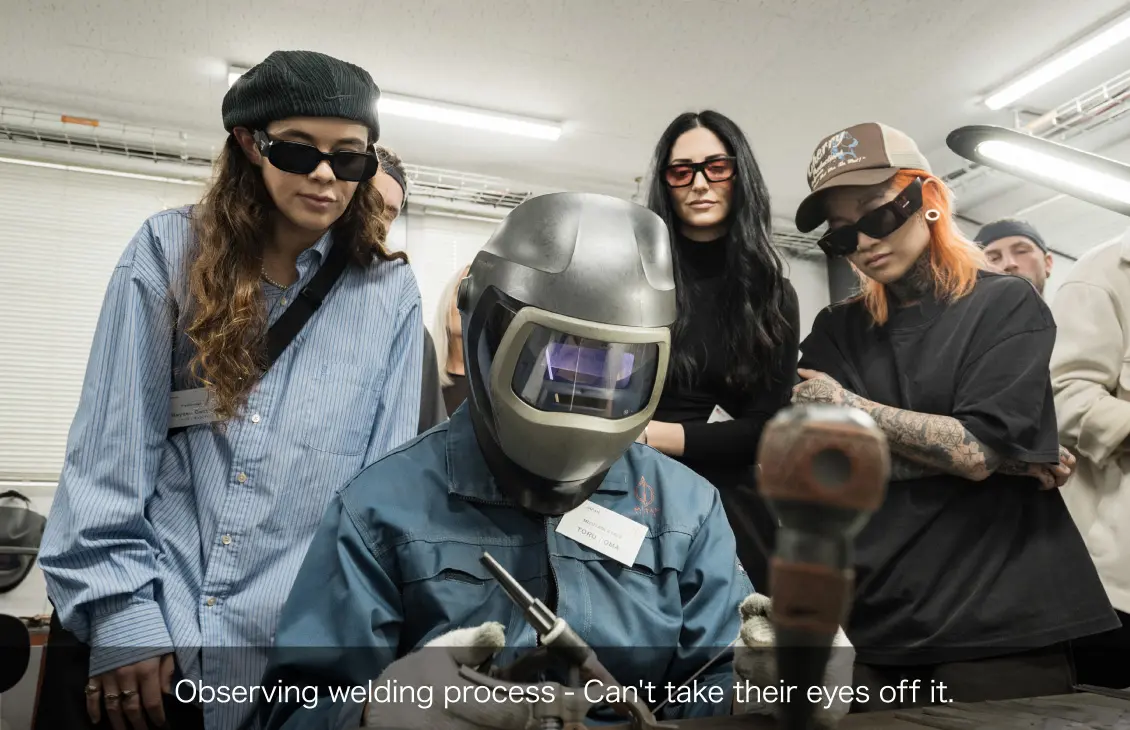 Observing welding process - Can't take their eyes off it.