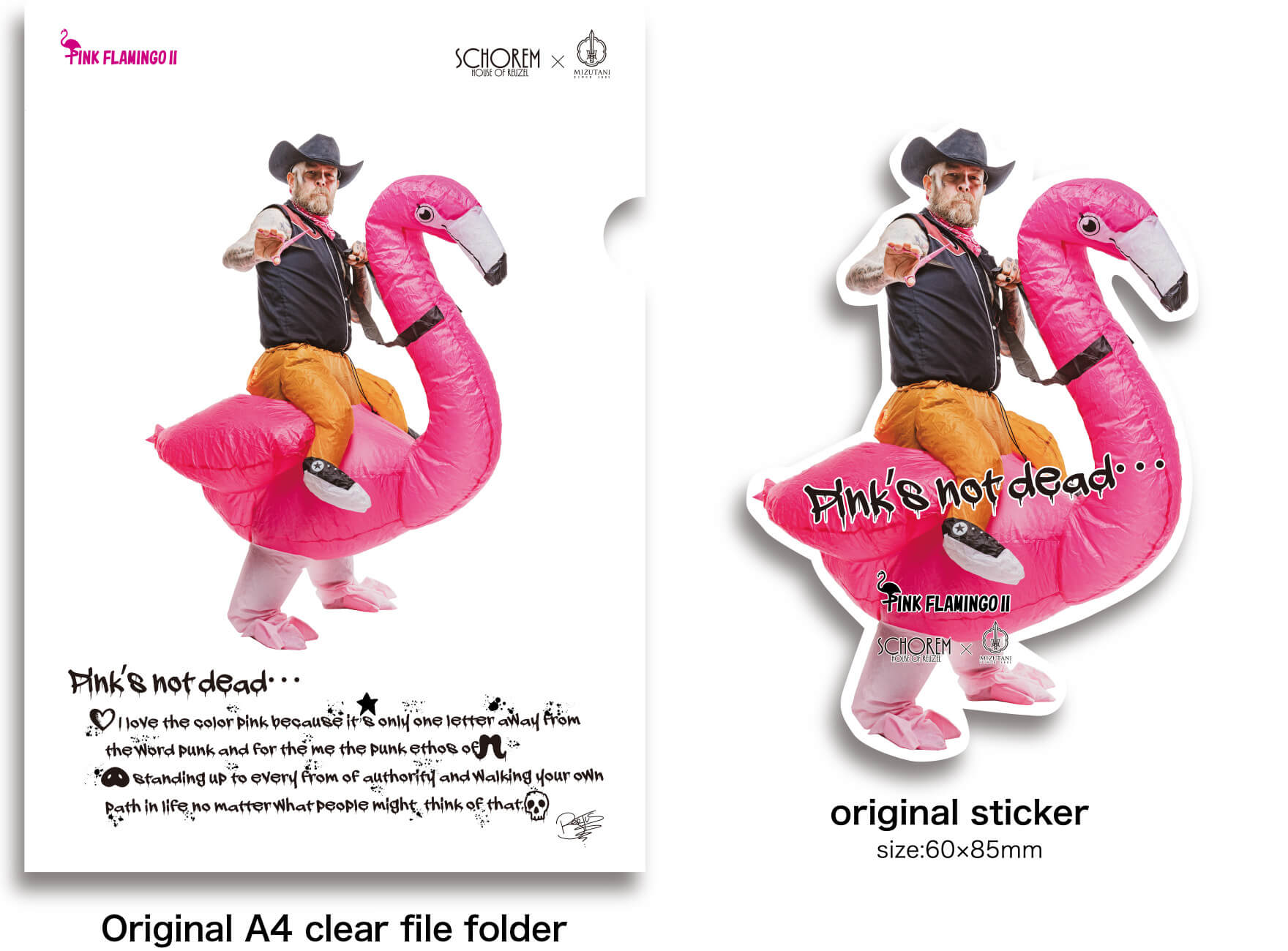 Original A4 clear file folder / original sticker